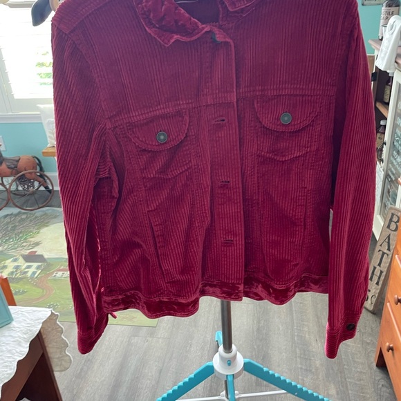 J. Jill Rich Red Corduroy Fabric - Picture 7 of 9